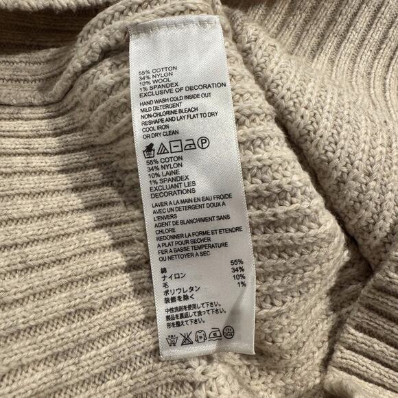 Tommy Bahama Sweater Boho Cottage Minimalist Embellished Floral Wool Blend Small - Picture 5 of 6